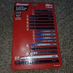 Bauer 30PC T-shank Jigsaw Blade Assortment Wood Metal Storage Pouch. Fixed Price $29.00.
