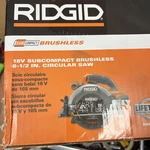 Ridgid R8657B 18V Brushless Cordless 6-1/2 In. Circular Saw (tool Only) New!. Fixed Price $105.80.