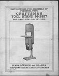 1950S Craftsman 99-2957 Pedestal Tool Stand For 2428 Band Saw Instructions. Fixed Price $20.24.