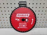 Diablo Circular Saw Blade 7 1/4 X 40 Teeth Carbide Plywood Cutting Tool. Fixed Price $12.99.