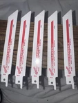 5-MILWAUKEE 5182 Super Sawzall Blade 14 Teeth Inch 6 , Heavy Metal #2221. Fixed Price $18.00.