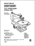 Craftsman " Scroll Saw Manual Model # 315.216360. Fixed Price $15.99.