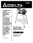 Delta SS350LS 16" Variable Speed Scroll Saw Instruction Manual. Fixed Price $20.24.