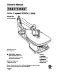 Craftsman 315.216230 Scroll Saw Owners Instruction Manual. Fixed Price $20.24.