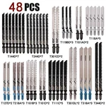 48PC T-shank Assorted Blades Set Wood Plastic Metal Cutting. Fixed Price $12.89.