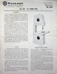 Vtg 1965 Delta Rockwell 10" Band Saw No. 28-100 Owner's Manual (6 Pgs.). Fixed Price $19.99.