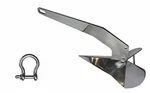 Stainless Steel 316 Delta Anchor 11LBS (5KG) Marine Grade Polished W/bow Shackle. Fixed Price $193.99.