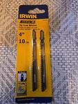 Jig Saw Blades 4" Irwin Tpi Marathon Lot Of - 2 Count #3071410. Fixed Price $7.55.