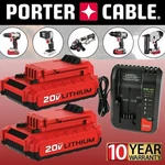 2PACK For Porter Cable PCC681L 20V 3.6AH Max Lithium-ion Battery PCC685L/CHARGER. Fixed Price $29.00.