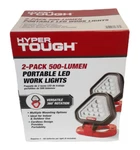 Hypertough 2-PACK 500 Lumen Portable Led Work Light Model LM58317-2 Battery Op. Fixed Price $29.99.