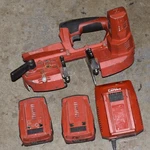 Hilti 4-A22 Lithium Ion Cordless Band Saw Charger & Batteries. Fixed Price $199.99.