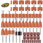 64PCS Sanding Bits For Dremel Rotary Tools, 1/8" Shank Aluminum Oxide Grinding. Fixed Price $10.49.
