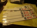 9" 18 Tpi Sawzall Blades Qty 5. Fixed Price $19.00.