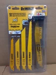 12PC Reciprocating Saw Blade Kit - Dewalt Metal, Wood & Plastic DW4892. Fixed Price $20.00.
