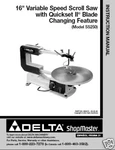 Delta 16" Scroll Saw Instruction Manual #SS250. Fixed Price $16.99.