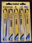 Dewalt Reciprocating Saw Blade Set Of Pcs 6" DW4856 New! 10 14 18 24 Tpi. Fixed Price $10.98.