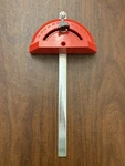 Vintage Adjustable Saw Miter Gauge Angle Guide Red Metal Woodworking Tool. Fixed Price $42.99.