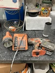 18V Ridgid Tool Lot Used R861150, R849, Rapid Max Charger, 3: R840085. Fixed Price $40.00.