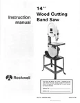 Rockwell 28-240 14" Wood Cutting Band Saw Instruction Manual. Fixed Price $22.24.