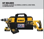 Dewalt DCK294P2 20V Hammer Drill And Reciprocating Saw Combo Kit. Fixed Price $700.00.